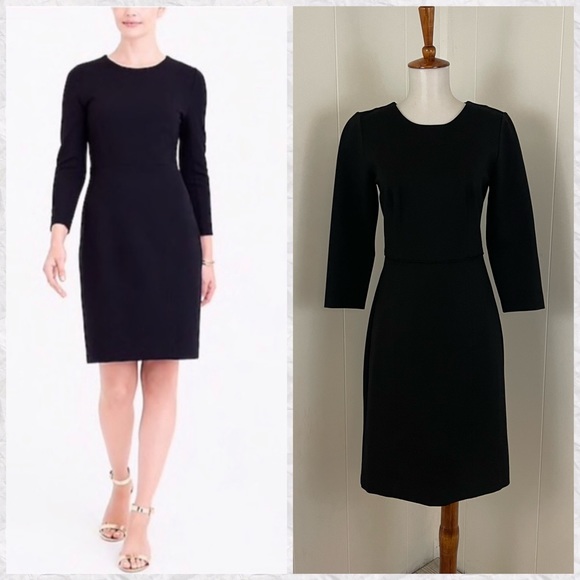 J. Crew Dresses & Skirts - J. Crew Ponte 3/4 Sleeve Crew Neck Sheath Dress